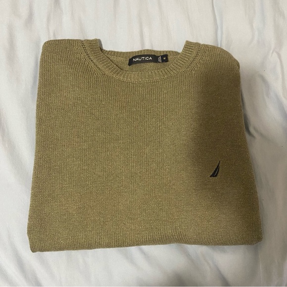Nautica Men's Green Crewneck Sweater 100% Cotton - Picture 8 of 9